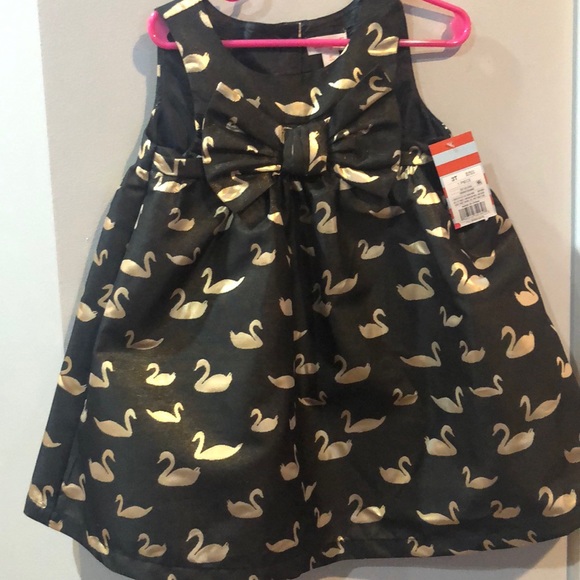 Cat & Jack Other - Girls black and gold swan dress